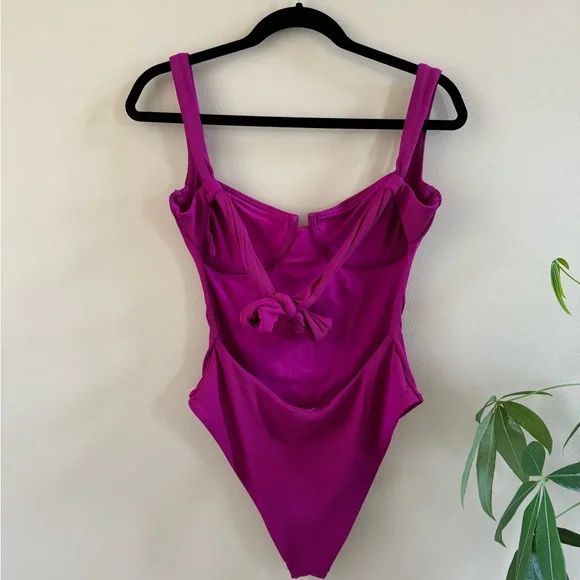 L*SPACE Ribbed Kendal One Piece in Berry